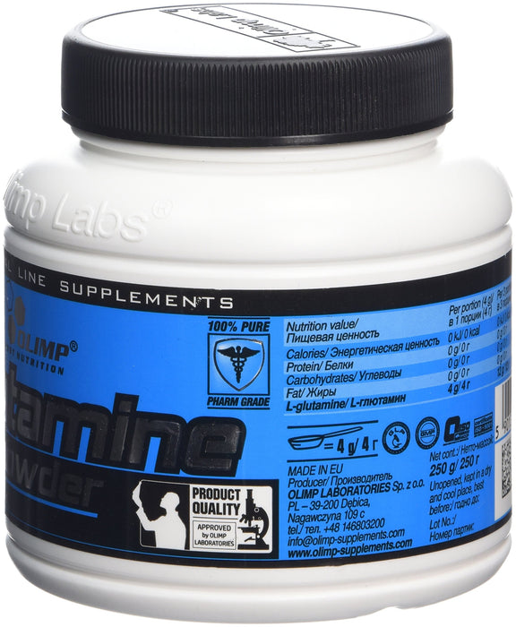 Olimp Nutrition L-Glutamine Powder - 250 grams - L-Glutamine, Glutamine at MySupplementShop by Olimp Nutrition