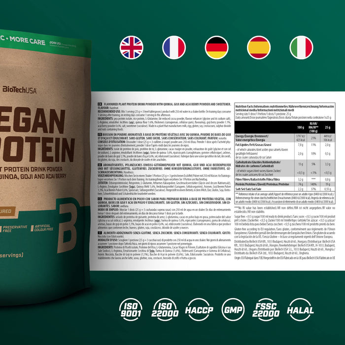 BioTechUSA Vegan Protein, Hazelnut - 500g - Protein at MySupplementShop by BioTechUSA