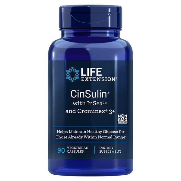 Life Extension CinSulin with InSea2 & Crominex 3+ - 90 vcaps - Slimming and Weight Management at MySupplementShop by Life Extension