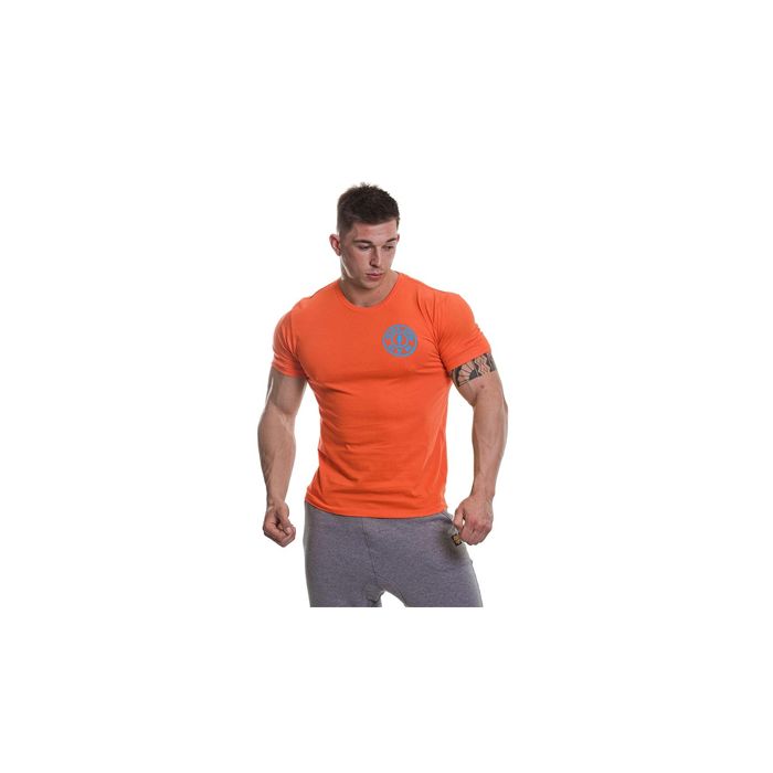 Golds Gym Basic T-Shirt - Orange/Turquoise - T-Shirt at MySupplementShop by Gold's Gym