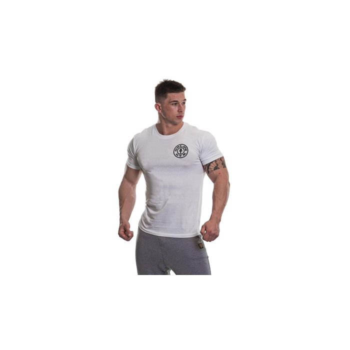 Golds Gym Basic T-Shirt - White/Black - Small - T-Shirt at MySupplementShop by Gold's Gym