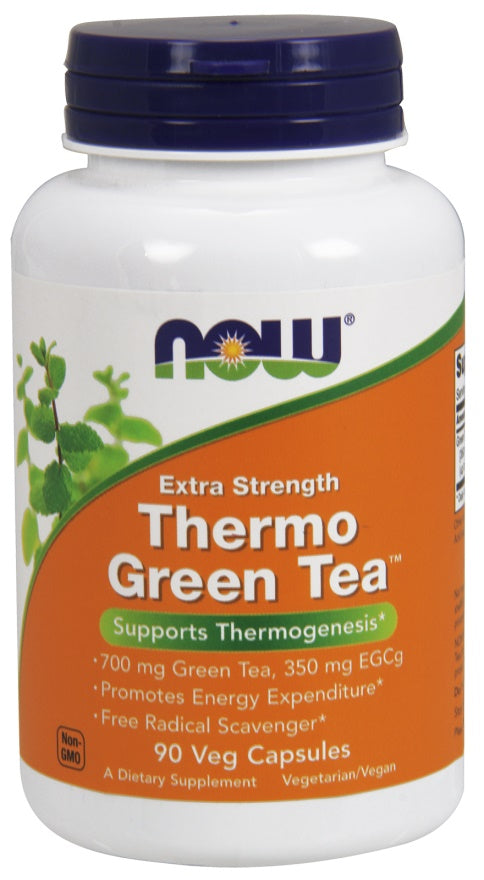 NOW Foods Thermo Green Tea, Extra Strength - 90 vcaps - Health and Wellbeing at MySupplementShop by NOW Foods