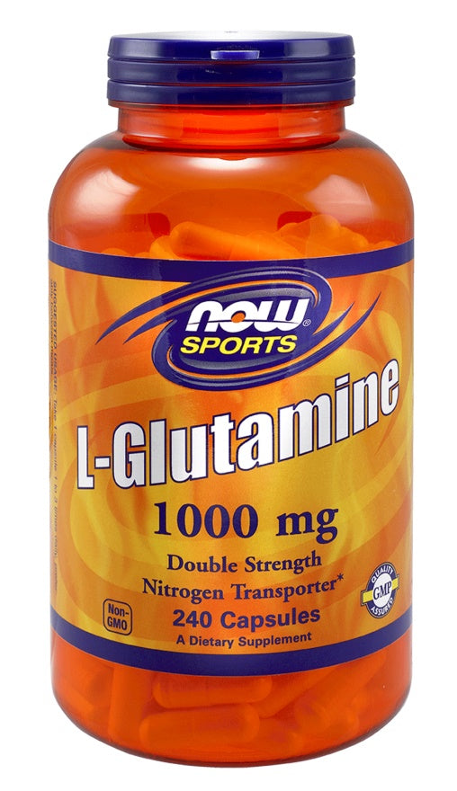 NOW Foods L-Glutamine, 1000mg - 240 vcaps - L-Glutamine, Glutamine at MySupplementShop by NOW Foods