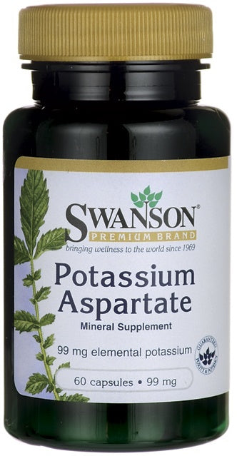 Swanson Potassium Aspartate, 99mg - 60 caps - Vitamins & Minerals at MySupplementShop by Swanson