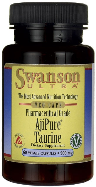 Swanson AjiPure Taurine, 500mg - 60 vcaps - Amino Acids and BCAAs at MySupplementShop by Swanson