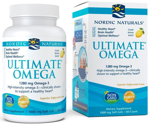 Nordic Naturals Ultimate Omega, 1280mg Lemon - 60 softgels - Health and Wellbeing at MySupplementShop by Nordic Naturals