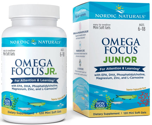 Nordic Naturals Omega Focus Junior - 120 softgels - Health and Wellbeing at MySupplementShop by Nordic Naturals