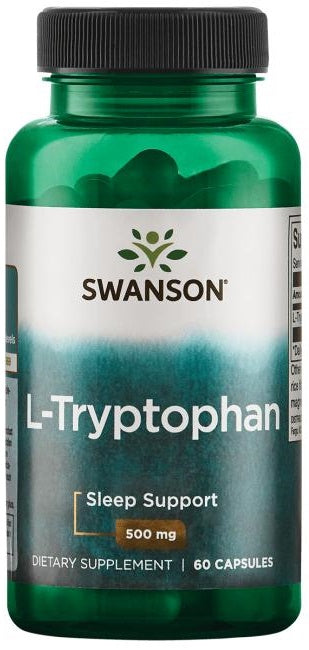 Swanson L-Tryptophan 500mg 60 Capsules - Amino Acids and BCAAs at MySupplementShop by Swanson