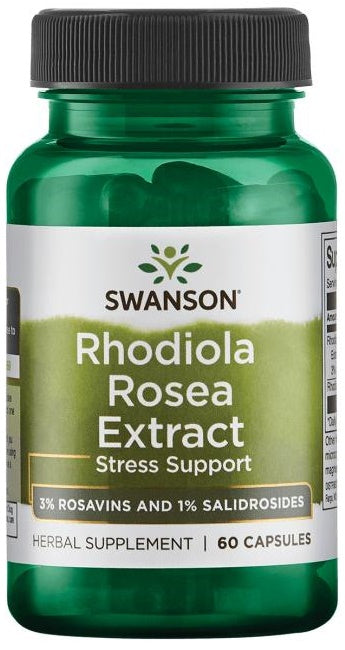 Swanson Rhodiola Rosea Extract - 60 caps - Health and Wellbeing at MySupplementShop by Swanson