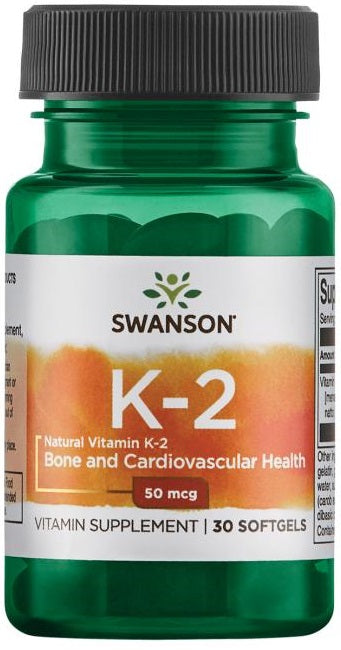 Swanson Vitamin K-2 - Natural, 50mcg - 30 softgels - Vitamins & Minerals at MySupplementShop by Swanson