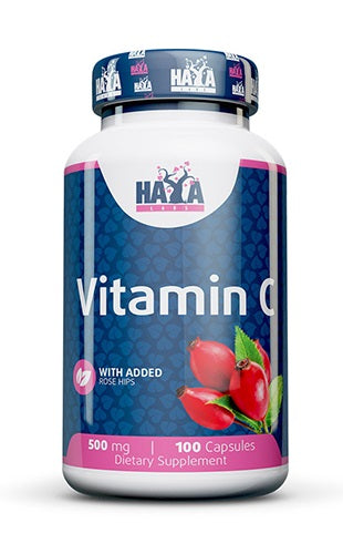 Vitamin C with Rose Hips, 500mg - 100 caps - Supplements at MySupplementShop by Haya Labs