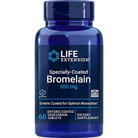 Life Extension Specially-Coated Bromelain, 500mg - 60 enteric coated vegetarian tabs - Health and Wellbeing at MySupplementShop by Life Extension