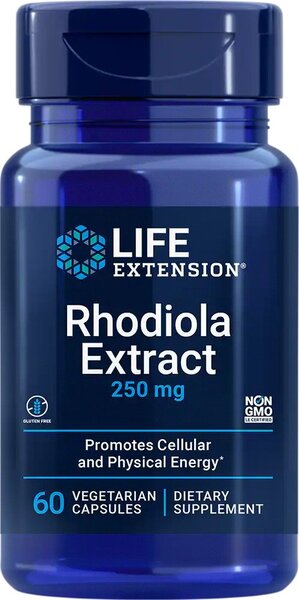 Life Extension Rhodiola Extract, 250mg - 60 vcaps - Health and Wellbeing at MySupplementShop by Life Extension