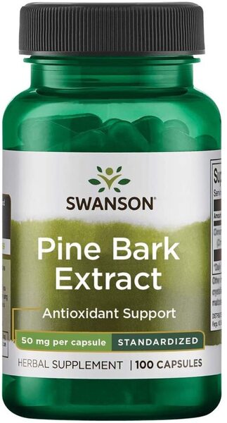 Swanson Pine Bark Extract, 50mg - 100 caps - Health and Wellbeing at MySupplementShop by Swanson