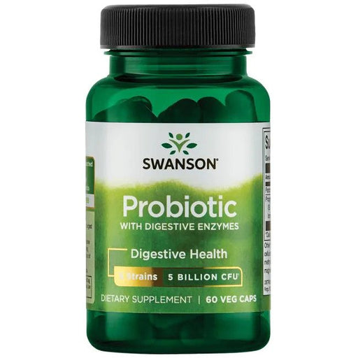 Swanson Probiotic with Digestive Enzymes - 60 vcaps - Health and Wellbeing at MySupplementShop by Swanson