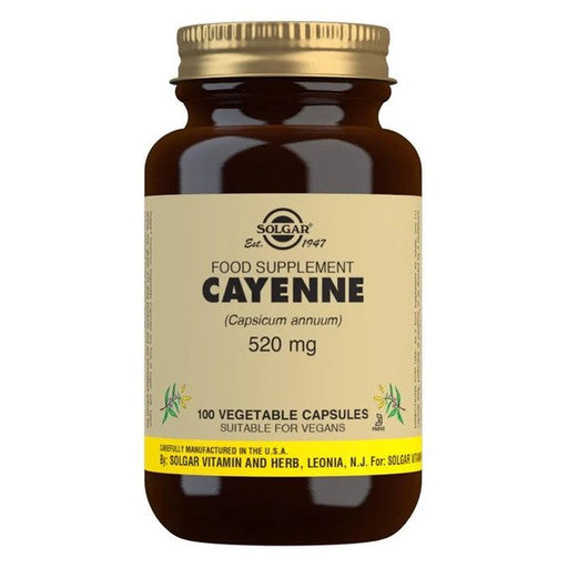 Solgar Cayenne, 520mg - 100 vcaps - Sports Supplements at MySupplementShop by Solgar