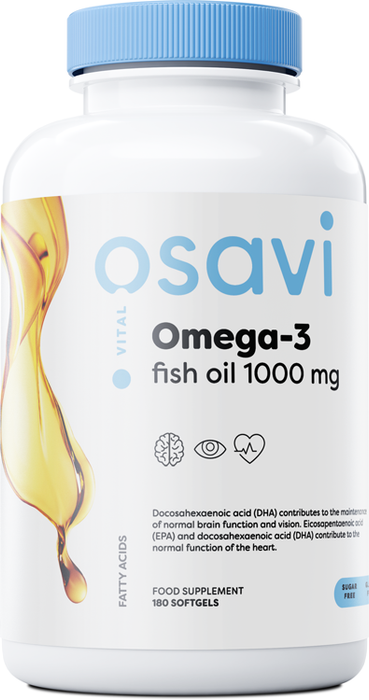 Omega-3 Fish Oil, 1000mg (Lemon) - 180 softgels - Omega-3 at MySupplementShop by Osavi