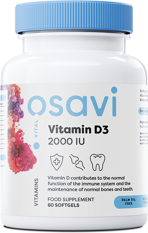 Osavi Vitamin D3, 2000IU - 60 softgels - Sports Supplements at MySupplementShop by Osavi