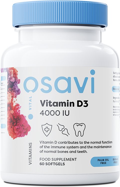 Osavi Vitamin D3, 4000IU - 60 softgels - Vitamin D at MySupplementShop by Osavi