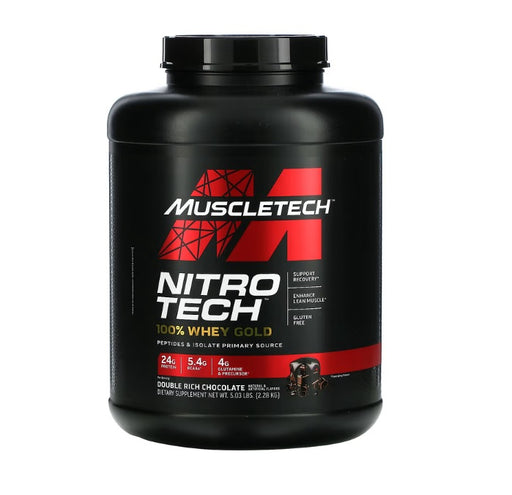 MuscleTech Nitro-Tech 100% Whey Gold, Double Rich Chocolate - 2280 grams - Default Title - Protein at MySupplementShop by MuscleTech