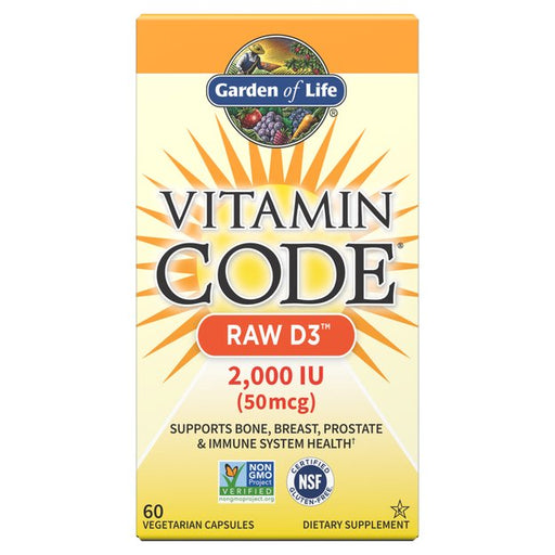 Garden of Life Vitamin Code Raw D3, 2000 IU - 60 vcaps - Vitamins & Minerals at MySupplementShop by Garden of Life