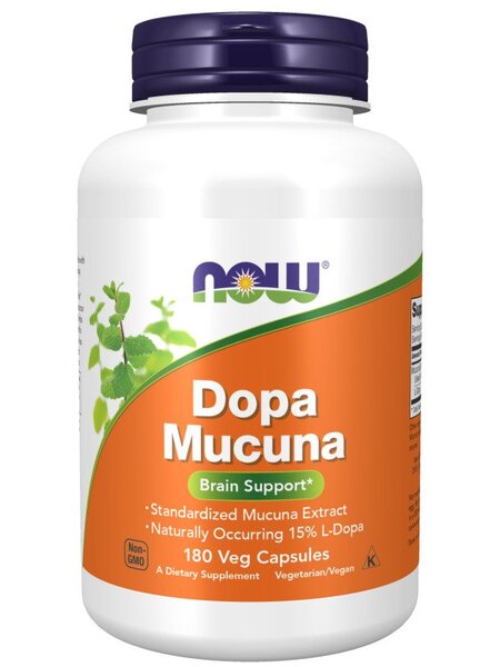 NOW Foods DOPA Mucuna - 180 vcaps - Amino Acids and BCAAs at MySupplementShop by NOW Foods