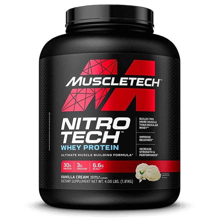 MuscleTech Nitro-Tech, Vanilla - 1800 grams - Creatine Supplements at MySupplementShop by Muscletech